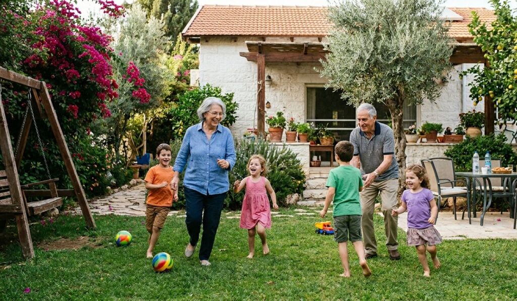 עם הנכדים בגיל השלישי